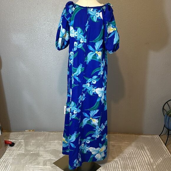 Vintage Ja-na of Hawaii women’s floral maxi dress with pocket size 10 - Picture 5 of 12